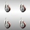Service Caster 4 Inch 316SS Maroon Polyurethane Wheel Swivel 12mm Threaded Stem Caster Set SCC-SS316TS20S414-PPUB-MRN-M1215-4 - alternate 1